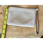 Coach  Pebbled Leather Zipper Wristlet Wallet F58032 Clutch Cream Photo 1