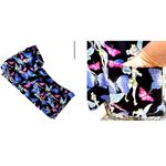 Disney Tinkerbell Scrub Top Medium Blue Butterflies RN Nurse Vet Tech C… Photo 9