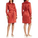 Trina Turk NWT Cotton Long Sleeve Shirt Dress Lobster Red Women's Size Small NEW Photo 13