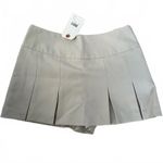 Miss Selfridge Pleated Mini Skort STONE NWT Size 4 Photo 5