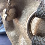 Kathy Van Zeeland Gold Vegan Leather and Vegan Suede Studded Shoulder Bag Photo 4
