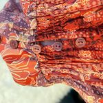 Jaase Long Maxi Boho Floral Print Dress Size XS Button front Rayon Cottagecore Photo 9