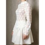Farm Rio  Lace Long Sleeved Blouse, Off-White, Large Photo 4