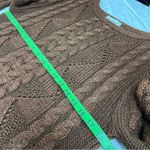 Vtg made in France Cozy Brown Diamond Cable Knit Sweater pullover no size tag Size M Photo 4