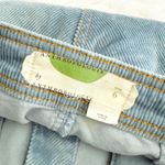 Anthropologie BY | Sky Blue Corduroy Button Front Skirt A-line Pockets | Size 6 Photo 5