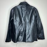 East 5th  Genuine Leather Y2K Vintage Black Zip Up Jacket Coat size XL Photo 2