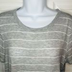 SO  Classic Comfy Favorite Crewneck Short Sleeve Tee Stripe Gray White M Photo 1