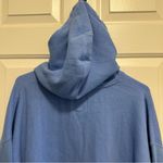 Aerie  Pullover Sweater Women’s Blue Hooded Kangaroo Pocket Drawstring Size Med Photo 2