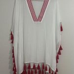 Show Me Your Mumu Trace Diamond Head Embroidered Tassel Fringe Detail Swim Cover Photo 0