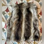 Ci Sono  Faux Fur Vest Brown Tan Size L Cozy Fall Layer Photo 3