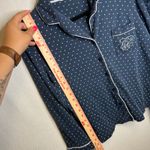 Pajamagram Women's Medium Pima Cotton Polka Dot Pajama Set Loungewear Sleepwear Blue Photo 7