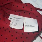 Reformation Nikki Red Polka Dot Blouse Xs Photo 8
