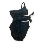 Aerie  Womens Black One Shoulder Full Coverage Swimsuit Photo 3