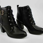 Shoedazzle Dilly Black Block Heel Bootie Photo 0