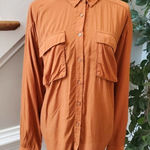 A New Day  Women Rayon & Lyocell Collared Long Sleeve Button Down Dress Shirt Photo 0