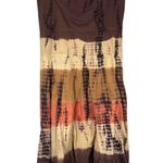 Tracy Evans Vintage Tie Dye Brown Cream Pink Pleated Boho Hippie Maxi Skirt XL Photo 0