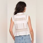 Heartloom  Andress Eggshell Washed Cotton Voile Cap Sleeve w/Lace Trim S/M NWT Photo 1