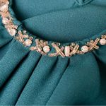 Violet+Claire Green Beaded Neckline Crepe Blouse Womens Career Modest Mature S Photo 8