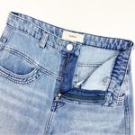 Ba&sh  Sophia High Rise Mom Relaxed V-Shaped Yoke Straight Leg Jeans Light Wash Photo 9