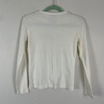 Vera Bradley Y2K Baby Tee Long Sleeve T Shirt White Floral Crew Neck Women XS Photo 6