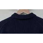 Alex Mill Wallace Sweater Jacket Navy Blue Cotton Zip Front Pocket Womens Small Photo 7