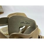 Joie  Kaelyn Nude Leather Espadrille Wedge Sandals 38 Crisscross Ankle Strap Heel Photo 9