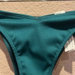 Hollister Women’s Bikini Bottoms Swimsuit Green Ribbed Thong Size Small Photo 2