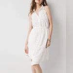 White House | Black Market  White Eyelet Asymmetrical Dress Size Small Minimalist Photo 1