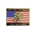 The Few The Proud The Marines Motorcycle Hat Cap Lapel Pinback Military Brooch Photo 0