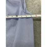 ZARA  Women's Blouse Sleeveless Crochet Neck Size XS Blue Striped High Neck Photo 7