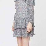 Rebecca Minkoff DEXTER FLORAL BLUE WHITE CREAM PRINT FLOWY TUNIC DRESS S Photo 0