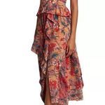 Ulla Johnson ππ Renata Floral Ruffle Silk Dress ~ Coral Bloom Print 4 NWT Photo 3