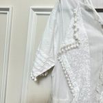 Anthropologie  Alphamoment Cotton Dress Embroidered Lace Swim Coverup Sz 36 Whit Photo 1