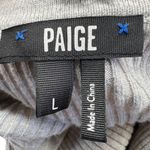Paige Catarina Ribbed Collared Fitted Sweater Chromium Gray Size Large Photo 7