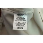 Ann Taylor  Womens Medium Cream Henley Top Blouse Boxy Short Sleeve Career Travel Photo 5