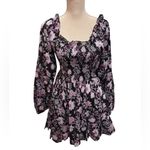 Mille Calista Floral Cotton Minidress in black floral NWT XS Black Photo 3