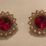 Urban Outfitters Red Retro Stud Earrings  Photo 0