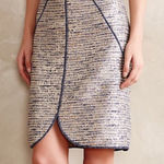 Anthropologie Ranna Gill Eclat Pencil Skirt Metallic Women’s Size 2 Photo 0