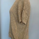 Loft  Metallic Gold short sleeve pullover round neck sweater Size Medium NWT Photo 3