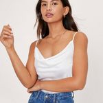 Nasty Gal White Cowls Life Satin Cami Photo 2