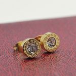 Boutique Women's Stainless Steel Roman Numerals Round Cubic Zirconia 8mm Stud Earrings Photo 4