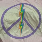 Lauren Moshi  x Aqua Pink Ombré Graphic Tee T-Shirt Rainbow Lightning Bolt Small Photo 3