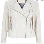 River Island Faux Leather Fringe Motto Jacket Photo 4