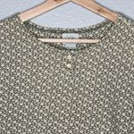 American Eagle VTG 90s  Floral Henley Top L Made in Korea Cotton Cottagecore Boho Photo 3