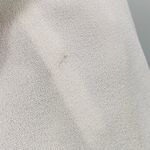 Vintage 80s Fringe Trim Dress Drop Waist Bow Detail Long Sleeves Ivory Womens 10 White Photo 11