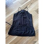 Twenty One  Multicolor Embroidery Black Top Photo 8