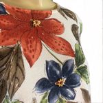 Alfred Dunner VTG  MULTI-COLOR FLORAL PRINT SHORT SLEEVE SWEATER WITH BEADS (L) Photo 6