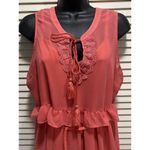 Motherhood Maternity Coral Chiffon Ruffle Lace Tassel Lined Medium Sleeveless Photo 1