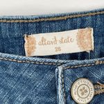 Anthropologie Altar'd State Lace Hem Distressed Medium Wash Denim Jean Shorts 26 Photo 1