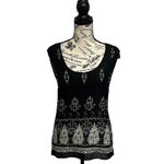 Nicola Black Paisley Popcorn Tank Top Women’s L | Semi Photo 1